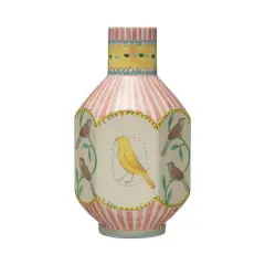 Hello Honey&reg; 8" Painted Bird Design Ceramic Vase