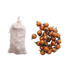 Hello Honey&reg; 36 Pack 1" Orange Round Decorative Glass Ornaments