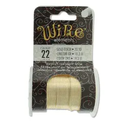 The Beadsmith&reg; Wire&trade; Elements 22 Gauge Tarnish-Resistant Wire Gold