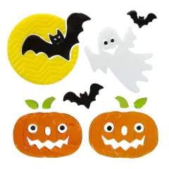 Ghost & Pumpkin Halloween Gel Window Clings