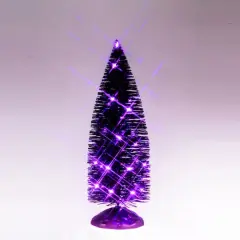 Lemax&reg; Spooky Town&reg; Black Bristle Tree with Purple Lights