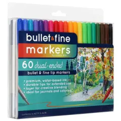 Leisure Arts&reg; 60 Color Dual-Ended Marker Set