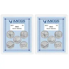 2003P & 2003D Statehood Quarters Graded MS63 Brilliant Uncirculated 