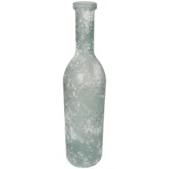 29" Frosted Spanish Bottle Glass Vase