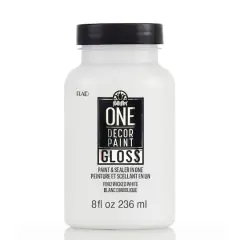 FolkArt&reg; One D&eacute;cor Paint&trade; Gloss Paint & Sealer 11902 Wicked White
