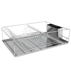 Kitchen Details Twisted Chrome 3-Piece Dish Rack