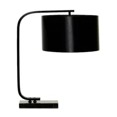 22" Black Metal Traditional Table Lamp