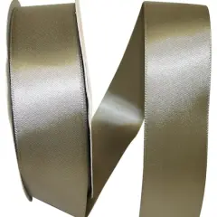 JAM Paper 1.5"x 50yd. Double Face Satin Ribbon Old Willow