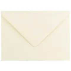 JAM Paper A7 Ivory Laid Strathmore Invitation Envelopes with Euro Flap 50ct.
