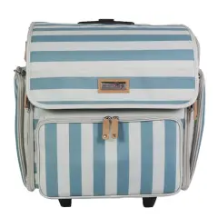 Everything Mary Blue & White Deluxe Collapsible Rolling Craft Bag