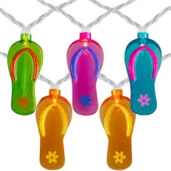 10ct. Multicolor Summer Flip Flop String Lights