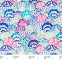 SINGER Pink & Purple Shells Cotton Fabric