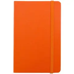 JAM Paper Large Hardcover Notebook with Elastic Band Sunburst Orange