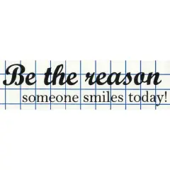 Leisure Arts&reg; Vinyl Be the Reason Someone Smiles Today Black Wall Decal