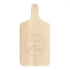 8" x 17" Kindness Maple Paddle Cutting Board