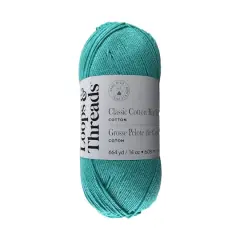 Classic Cotton Big Ball&trade; Solid Yarn by Loops & Threads&reg; Aqua