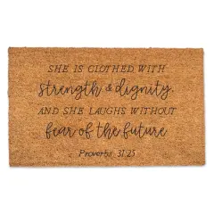 Clothed with Strength & Dignity Doormat