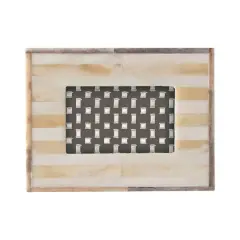 Hello Honey&reg; Handmade Two-Tone Bone & MDF 2" x 3" Tabletop Frame