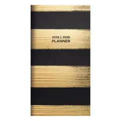 TF Publishing 2025 - 2026 Black & Gold Small Monthly Pocket Planner
