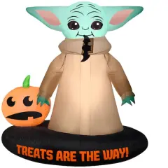 5.5ft. Airblown&reg; Inflatable Halloween Star Wars The Child with Jack-O-Lantern
