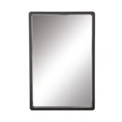 36" Black Contemporary Wood Wall Mirror
