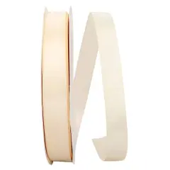JAM Paper 7/8" x 100yd. Double Face Satin Ribbon Cream