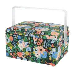 11.5" Blue Floral Sewing Basket by Loops & Threads&reg;