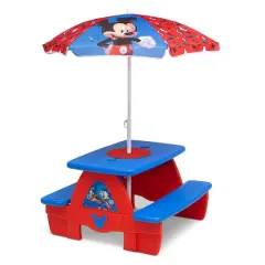 Delta Children Disney&reg; Mickey Mouse 4 Seat Activity Picnic Table with Umbrella