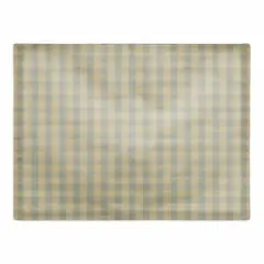 Plaid Cotton Twill Placemat Tan