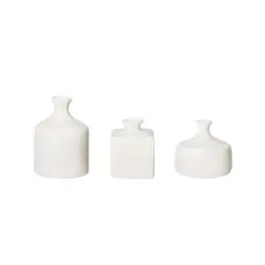 Hello Honey&reg; Cream Stoneware Vase with Reactive Glaze Set