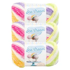 3 Pack Lion Brand&reg; Ice Cream&reg; Yarn Passion Fruit