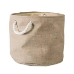 DII&reg; Large Round Variegated Polyester Bin Taupe