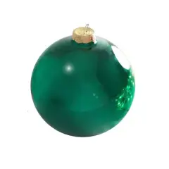 Whitehurst 8 Pack 3.25" Shiny Glass Ball Ornaments Emerald