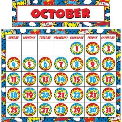 Carson-Dellosa&trade; Superhero Calendar Set