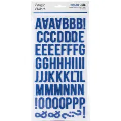 Simple Stories Color Vibe Foam Alpha Stickers Navy