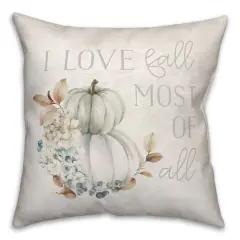 Off-White Love Fall Most Of All Throw Pillow