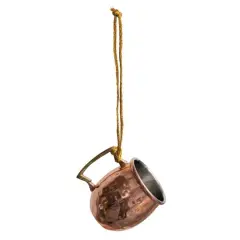Hello Honey&reg; 2.5" Copper Finish Hammered Stainless Steel Mule Mug Ornament