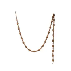 Hello Honey&reg; 6ft. Brown Paulownia Wood Acorns & Beads Garland