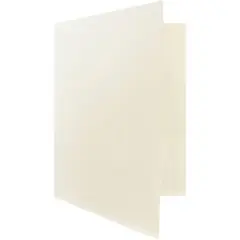 JAM Paper 9.5" x 11.5" 2-Pocket Linen Folders, 6ct. Ivory