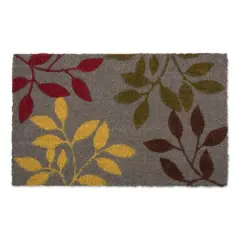 DII&reg; Natural Ferns Vinyl Back Coir Doormat