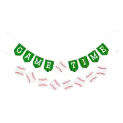 5ft. Green & White Game Time Baseball Banner Set by Celebrate It&trade;