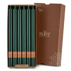 Root Candles Arista&trade; 12" Smooth Taper Candles, 12ct. Dark Green