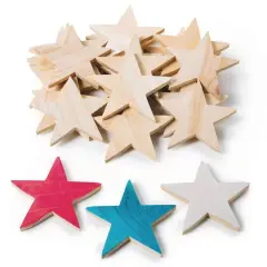 S&S&reg; Worldwide 3.75" Wooden Star, 25ct.