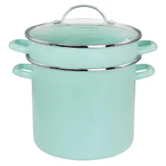 Martha Stewart 8qt. Aqua Dual Stock Pot & Steamer Set