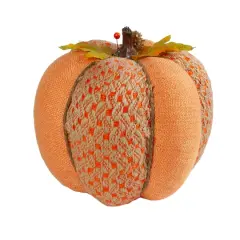 8.5" Orange Pumpkin Tabletop D&eacute;cor