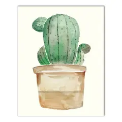 Little Potted Cactus 11" x 14" Canvas Wall Art