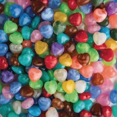 S&S&reg; Worldwide Colorful Heart Shaped Plastic Beads, 15mm