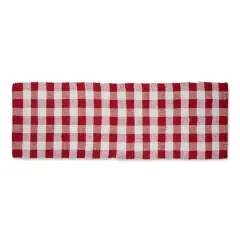 DII&reg; Buffalo Check Rag Rug, 2.25ft. x 6ft. Red
