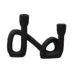 Hello Honey&reg; 8.5" Black Resin Taper Holder