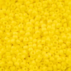 John Bead 11/0 Miyuki Glass Seed Beads, 13g Yellow Opaque